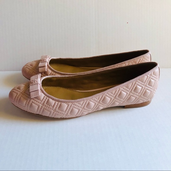 TORY BURCH PINK MARION FLATS SZ 7.5 - Picture 4 of 9